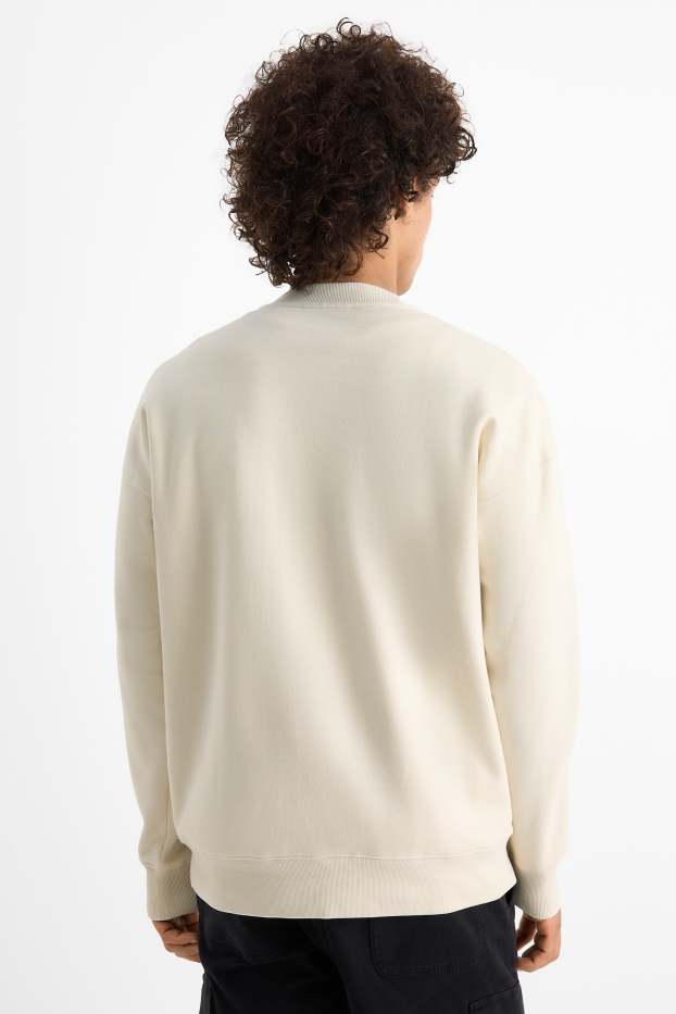 Pánské - Mikina - světle béžová