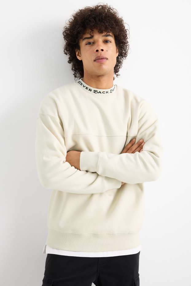 Pánské - Mikina - světle béžová