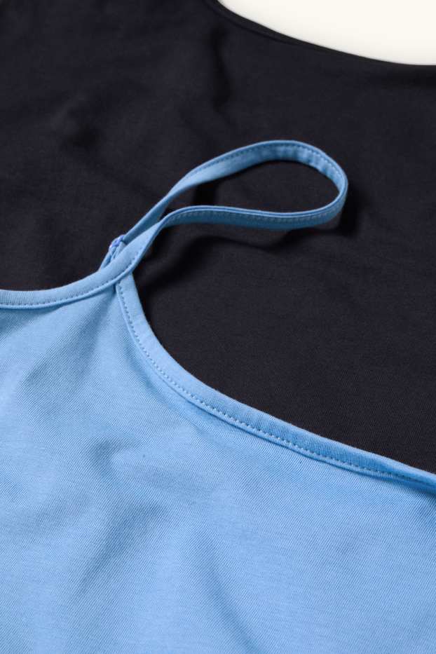 Femmes - Lot de 2 - haut  - bleu  / bleu foncé