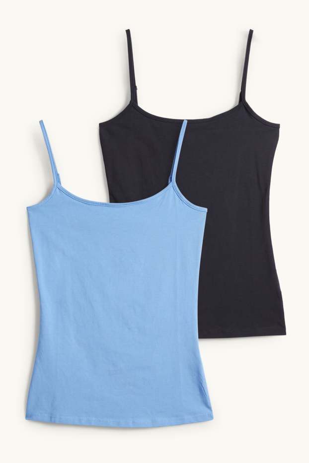 Femmes - Lot de 2 - haut  - bleu  / bleu foncé