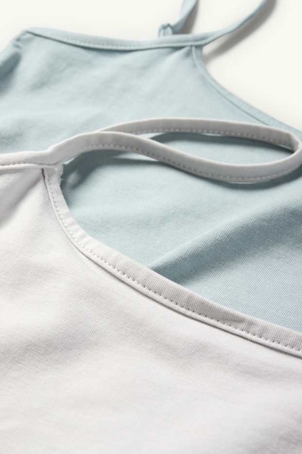 Damen - Multipack 2er - Top - hellblau