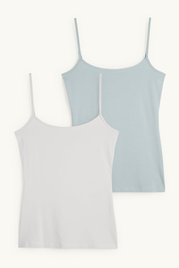 Damen - Multipack 2er - Top - hellblau