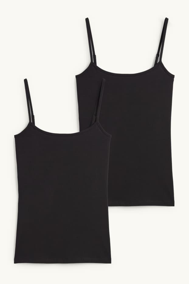 Damen - Multipack 2er - Top - schwarz