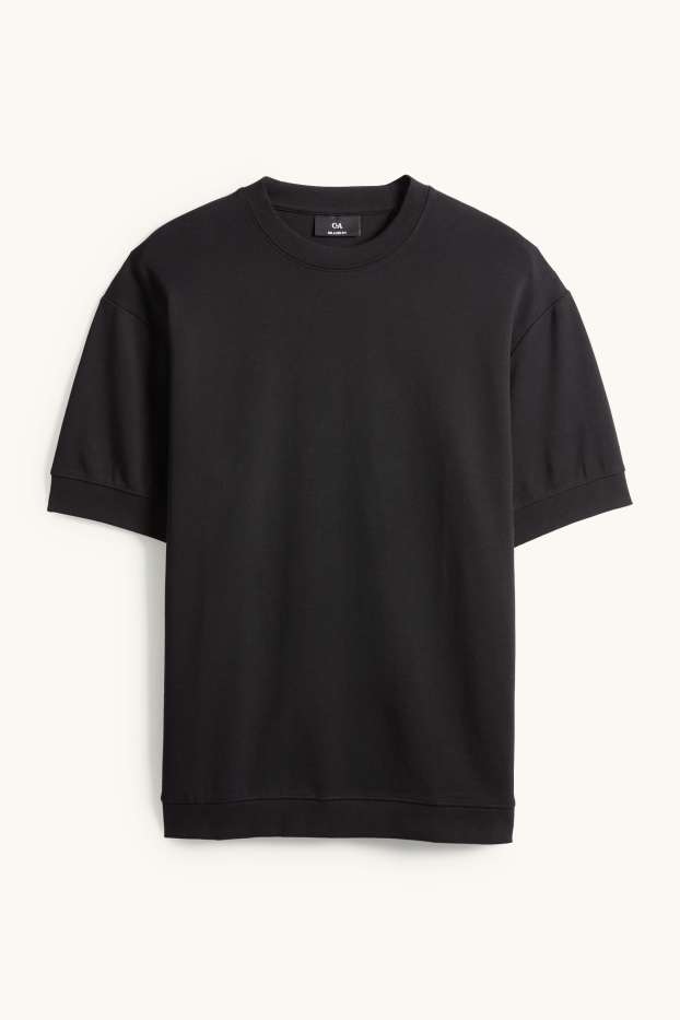 Hommes - T-shirt - relaxed fit - noir
