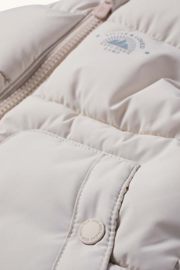 Baby: jongens - Babybodywarmer - waterafstotend - crème wit