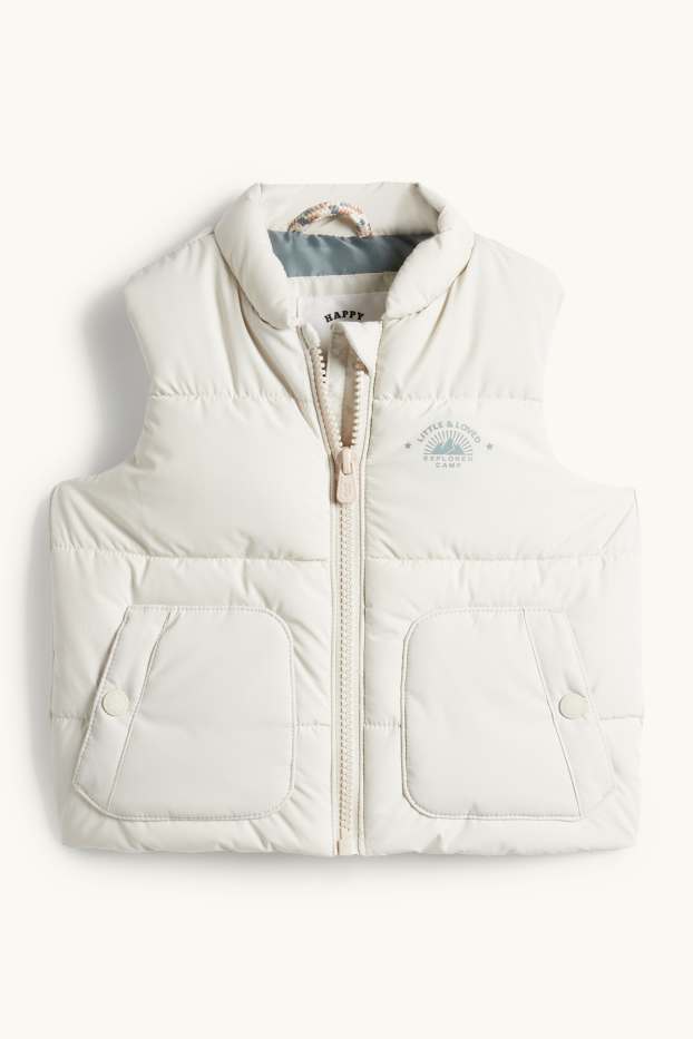 Baby: jongens - Babybodywarmer - waterafstotend - crème wit