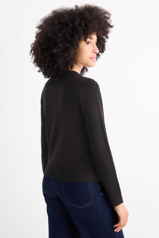 Dames - Gebreid vest - zwart