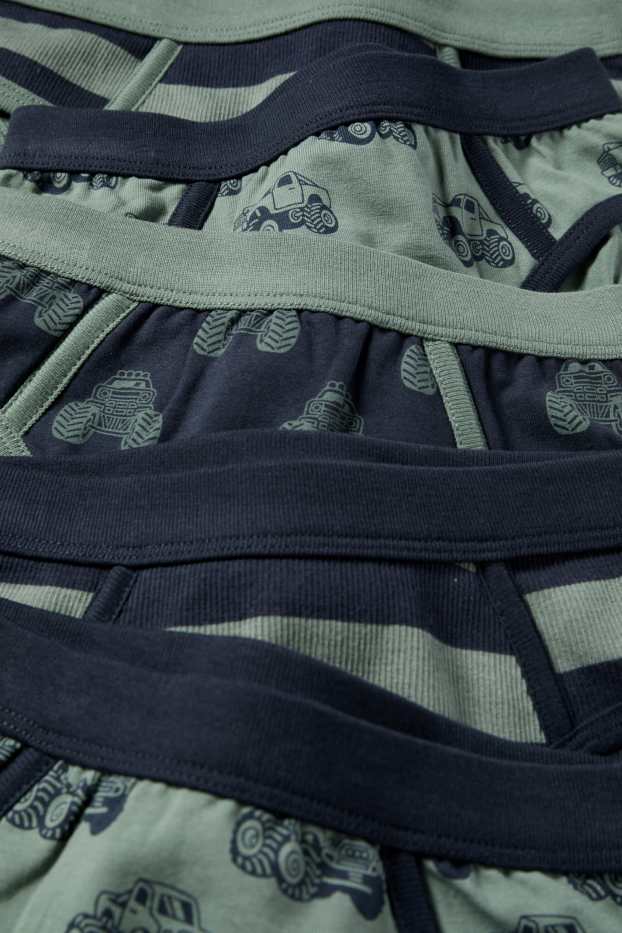 Kinder Buben - Multipack 5er - Monster-Truck - Slip - grün