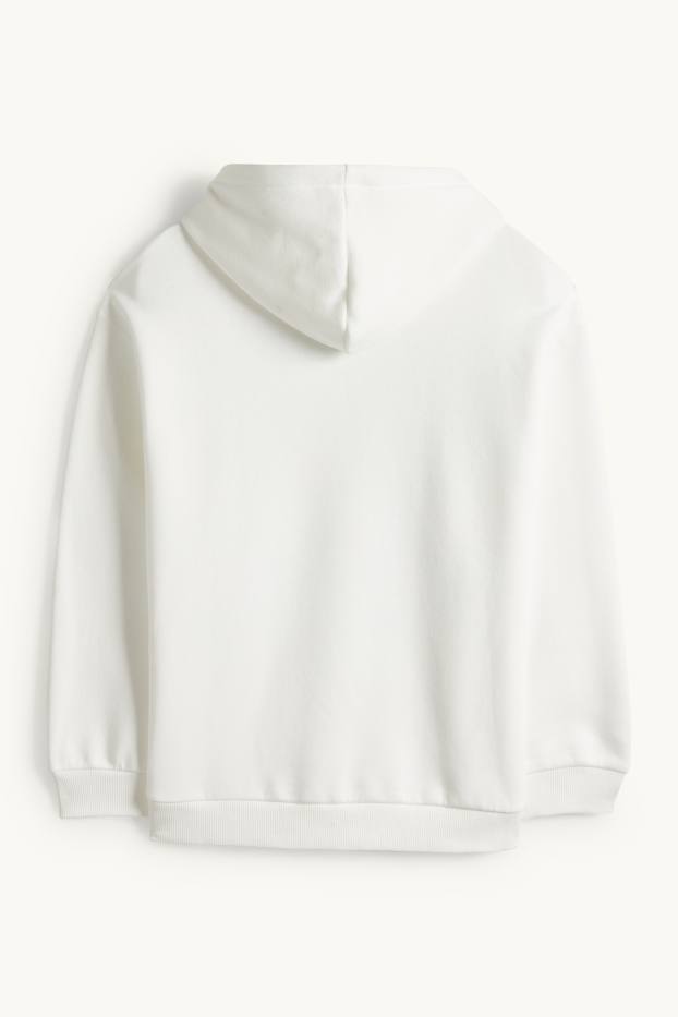 Děti - dívky - Kuromi - mikina s kapucí - s třpytivými efekty - bílá