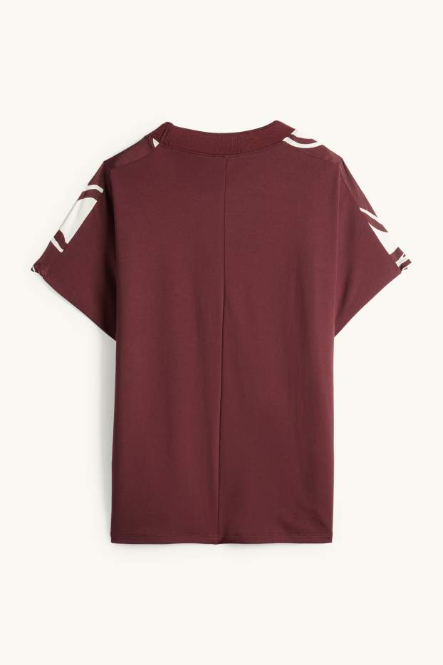 Damen - T-Shirt - Relaxed Fit - geblümt - braun / beige