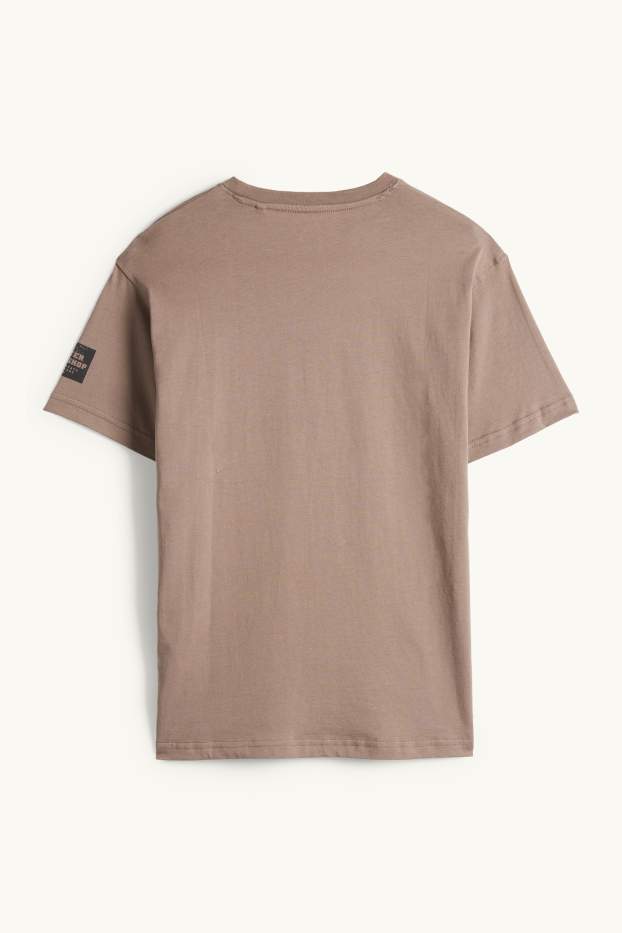 Kinder Buben - Sneaker - Kurzarmshirt - braun