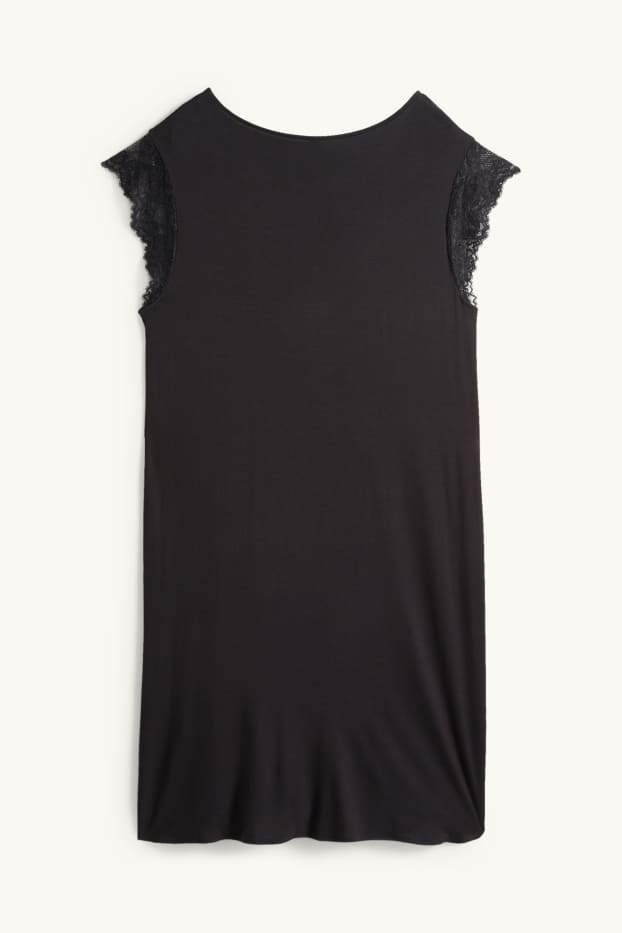 Dona - Camisa de dormir de viscosa - negre