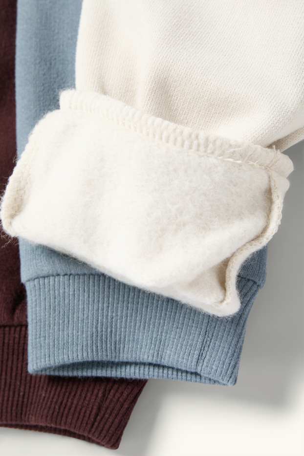 Baby Buben - Multipack 3er - Baby-Jogginghose - blau / beige