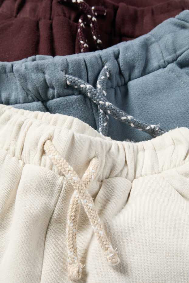 Baby Buben - Multipack 3er - Baby-Jogginghose - blau / beige