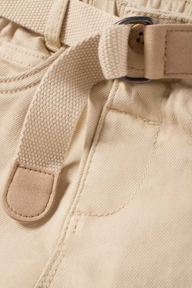 Bebeluși - băieți - Pantaloni cargo cu curea bebeluși - bej deschis