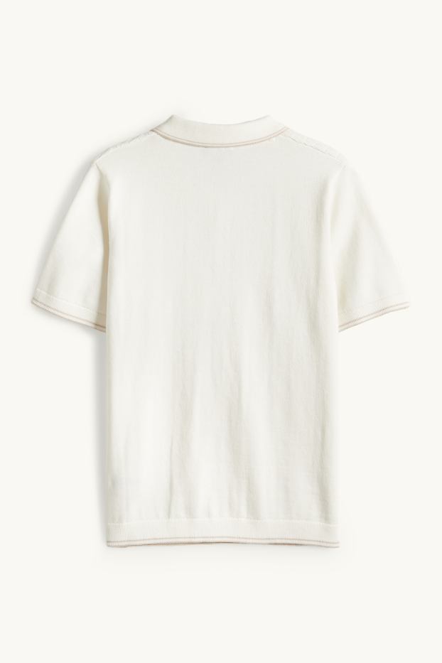 Nen - Polo - texturat - blanc trencat