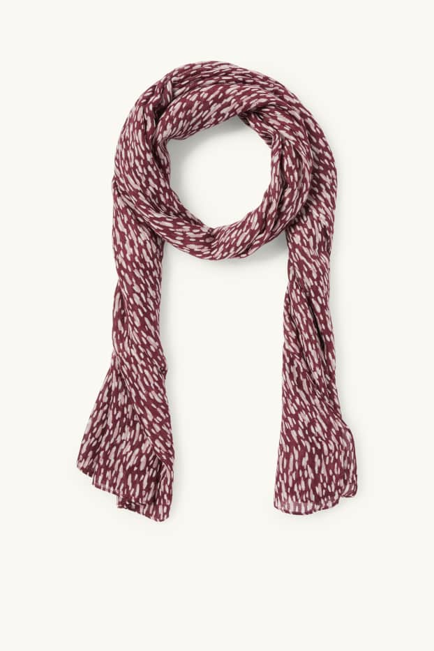 Dámské - Šála - se vzorem - béžová/bordeaux