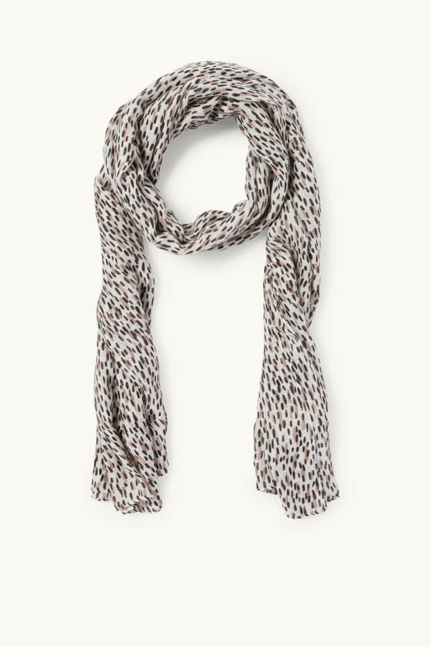 Dámské - Šála - se vzorem - černá/béžová