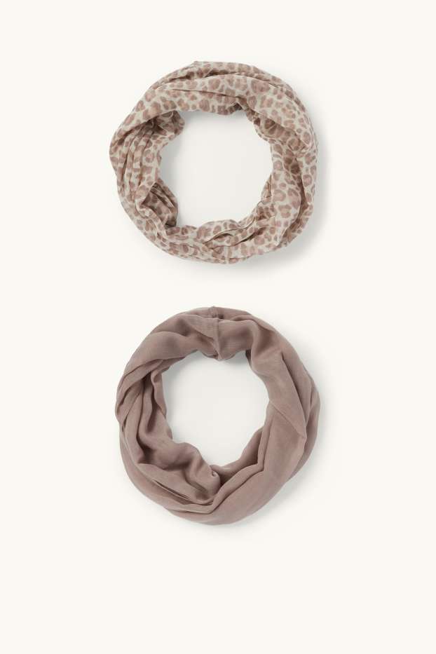 Donna - Confezione da 2 - scaldacollo - beige chiaro