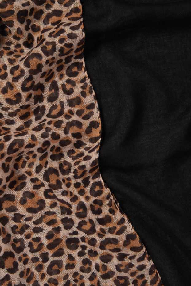 Donna - Confezione da 2 - scaldacollo - nero / beige