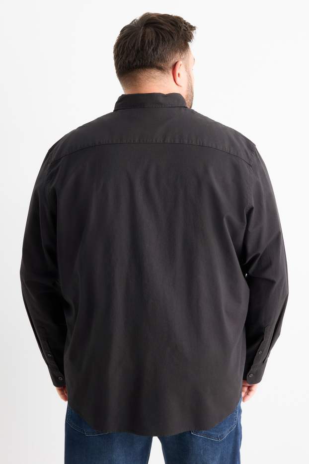 Uomo - Camicia - regular fit - button down - nero