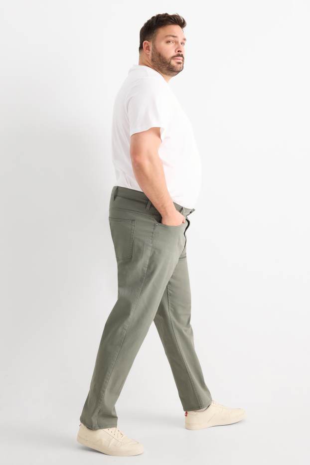 Hommes - Pantalon - regular fit - vert foncé