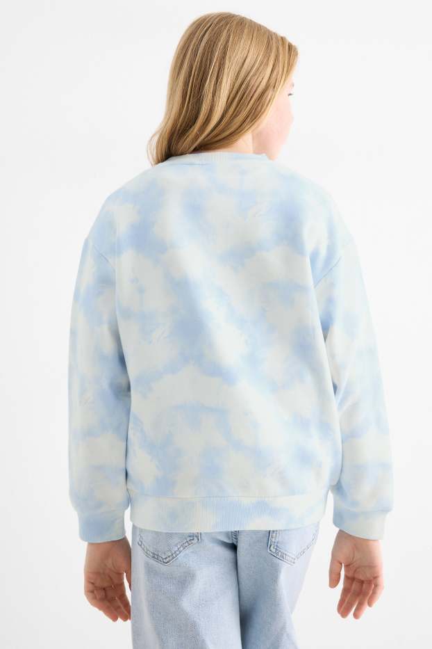 Kinder Mädchen - Lilo & Stitch - Sweatshirt - gemustert - weiss / hellblau