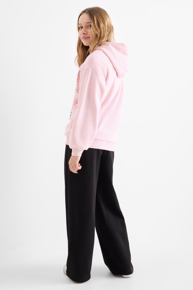 Kinder Mädchen - Lilo & Stitch - Set - Hoodie und Jogginghose - 2 teilig - schwarz / rosa