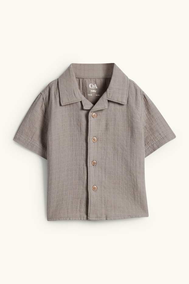 Bébés garçons - Tenue pour bébé - 2 pièces - finition texturée - gris