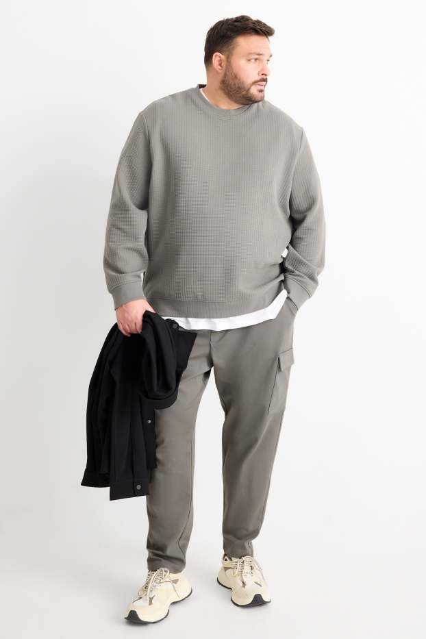 Uomo - Pantaloni sportivi cargo - verde scuro