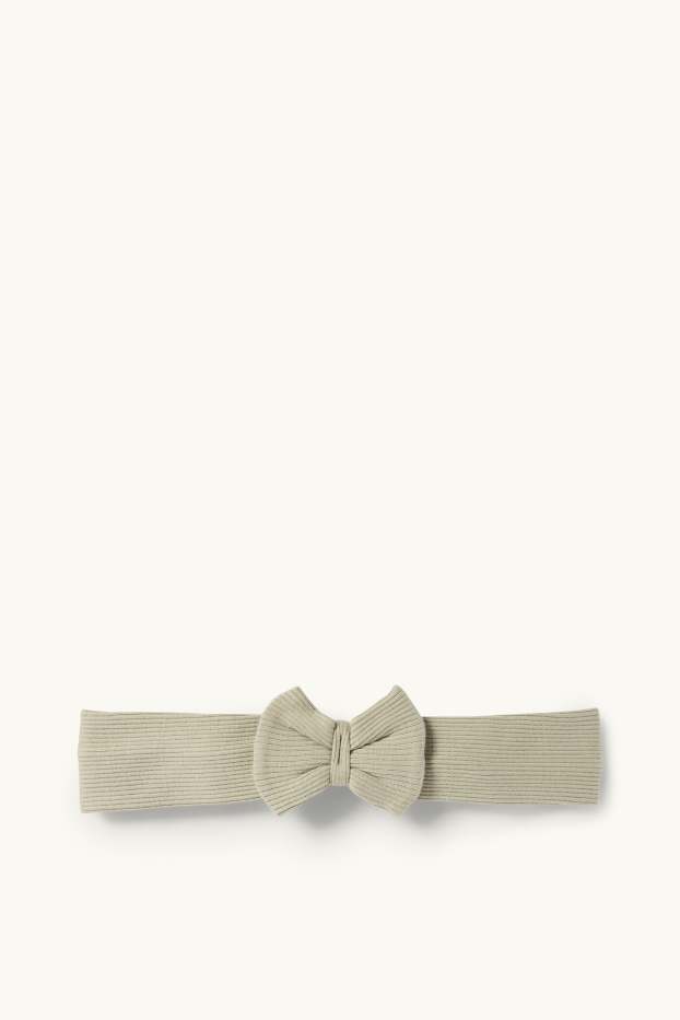 Bebeluși - fete - Floricele - compleu bebeluși - 3 piese - verde deschis