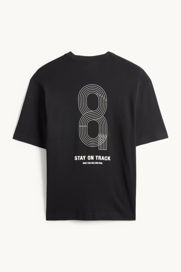 Herren - Funktions-Shirt - Relaxed Fit - schwarz