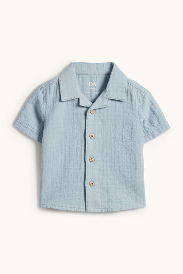 Bébés garçons - Tenue pour bébé - 2 pièces - finition texturée - bleu clair