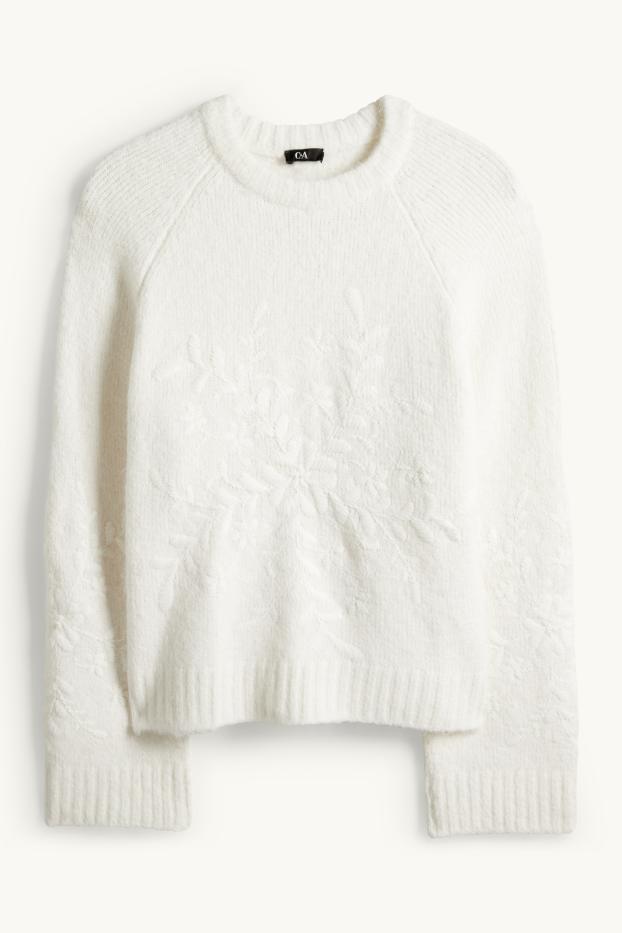 Femei - Pulover - alb