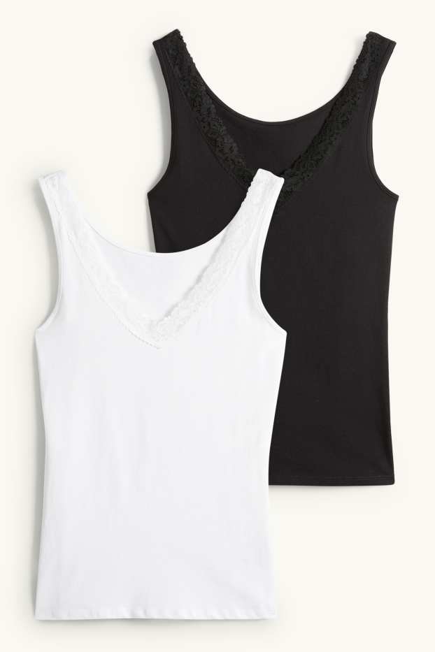 Femmes - Lot de 2 - caracos - noir / blanc