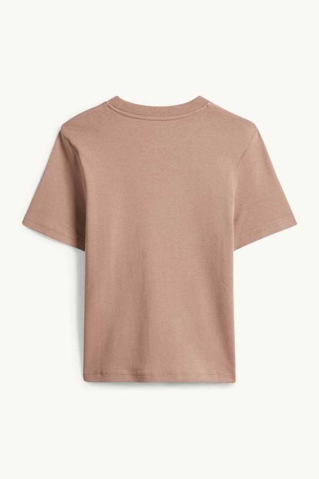 Femmes - T-shirt - slim fit - marron