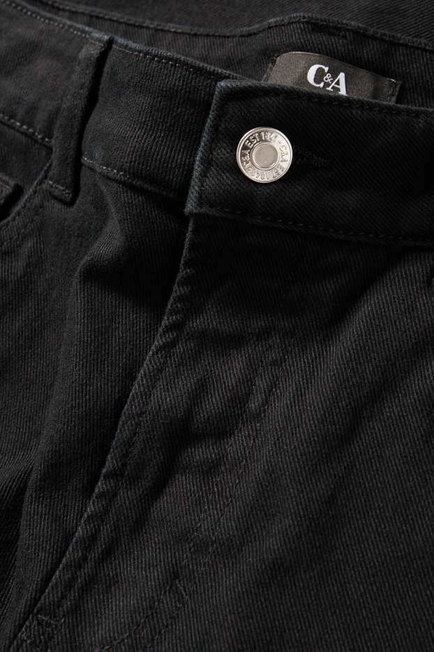 Dona - Pantalons de tela - high waist - slim fit - negre