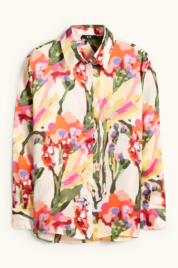 Damen - Bluse - geblümt - bunt