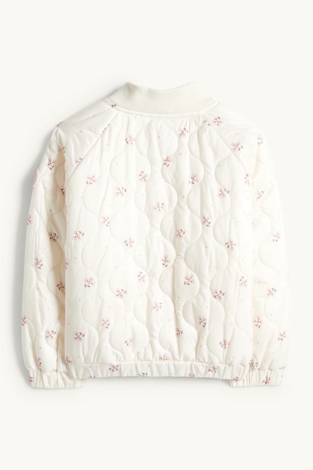 Enfants filles - Fleurs - doudoune - blanc crème