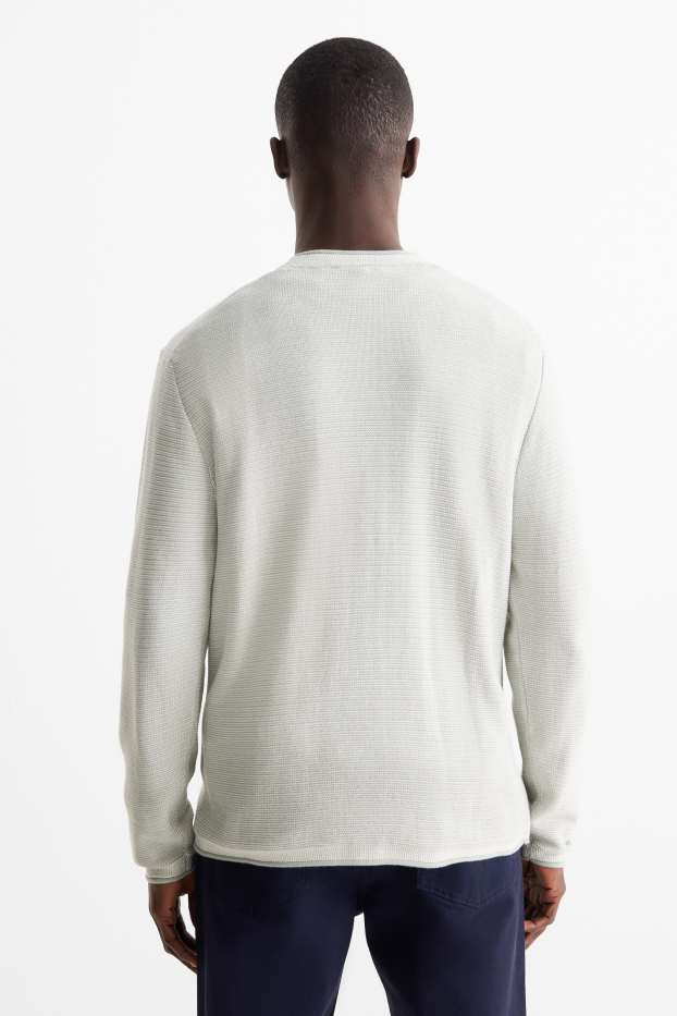 Mężczyźni - Sweter - miętowa zieleń