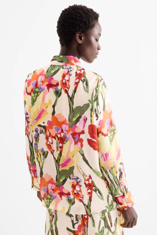 Damen - Bluse - geblümt - bunt