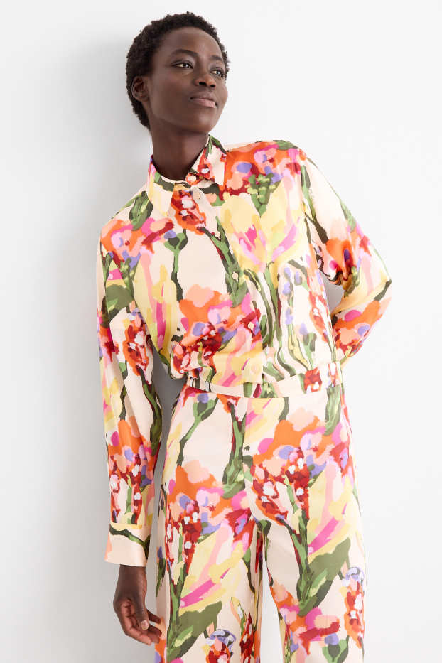 Damen - Bluse - geblümt - bunt