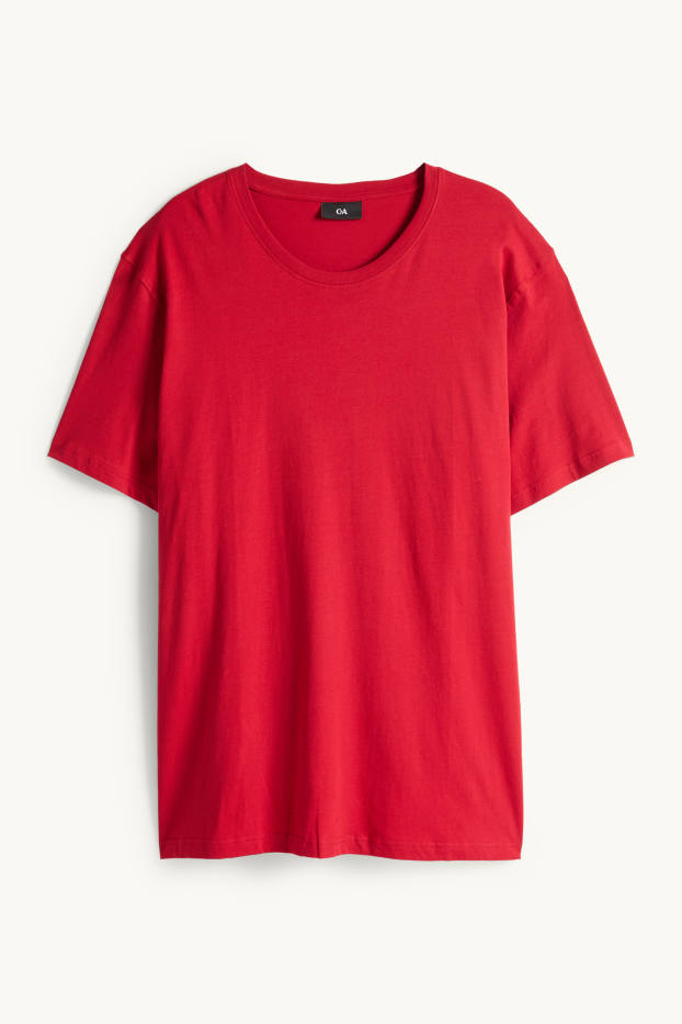 Pánské - Tričko - regular fit - červená