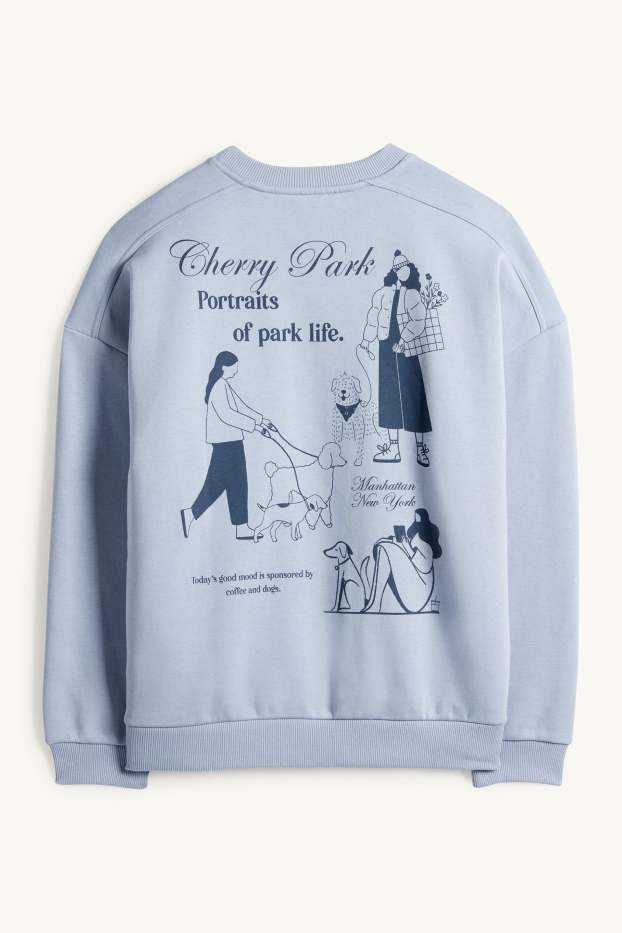 Damen - Oversized-Sweatshirt - blau