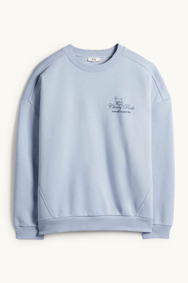 Damen - Oversized-Sweatshirt - blau