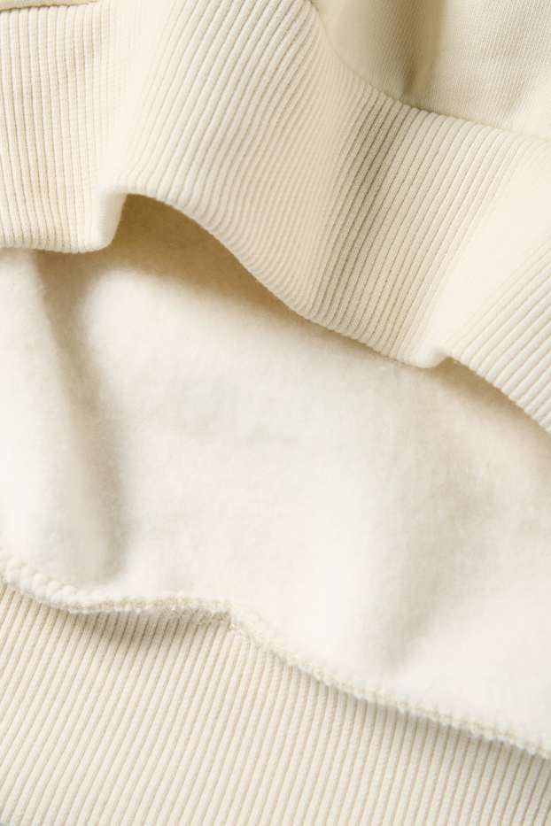 Women - Oversized sweatshirt - light beige