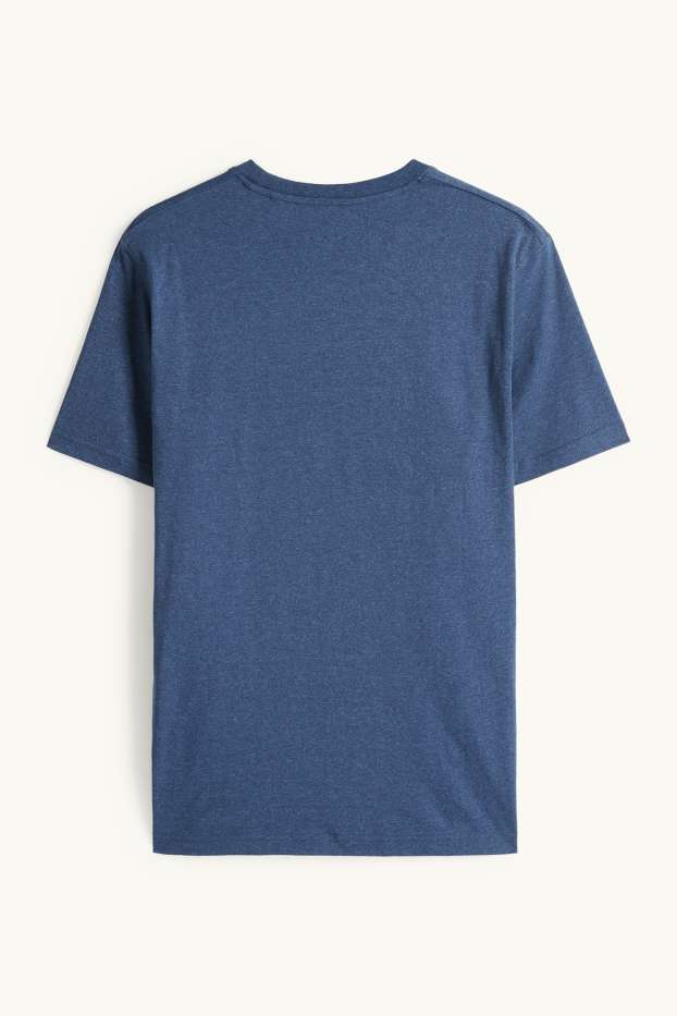 Men - T-shirt - regular fit - blue-melange