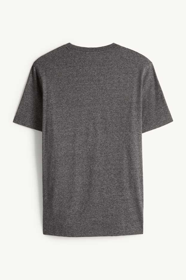 Men - T-shirt - regular fit - gray-melange
