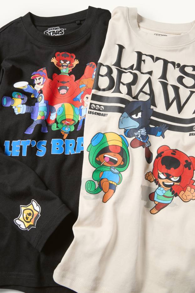 Children Boys - Multipack of 2 - Brawl Stars - long sleeve top - black / beige