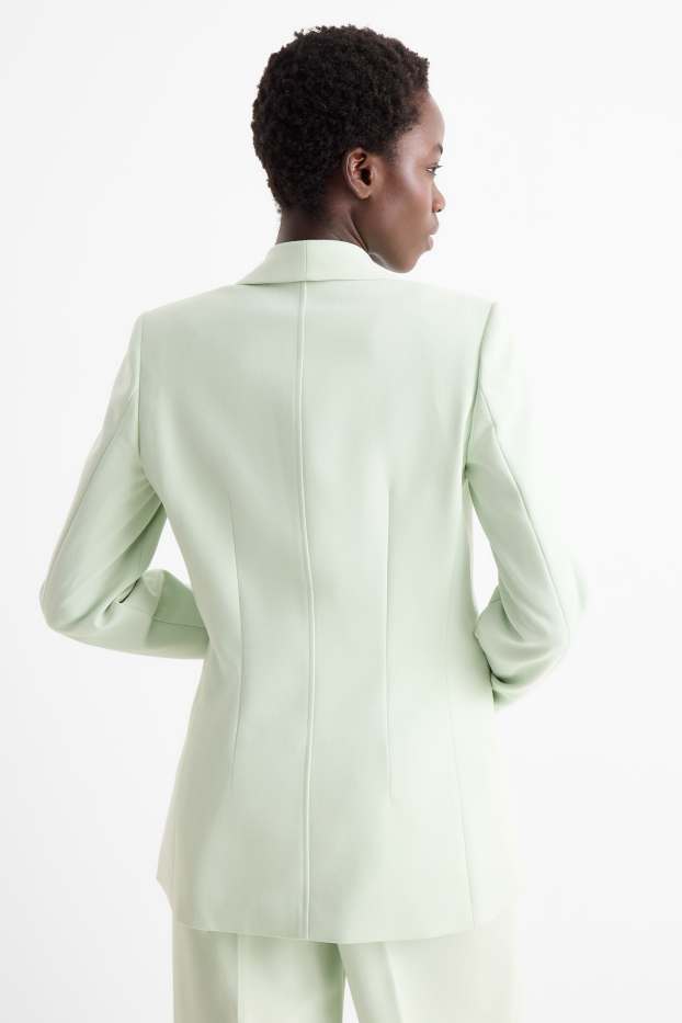 Femmes - Blazer long - regular fit - vert menthe